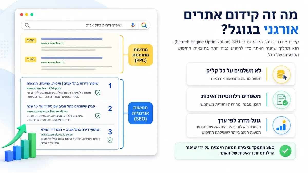 A visual explanation of organic SEO (search engine optimization)