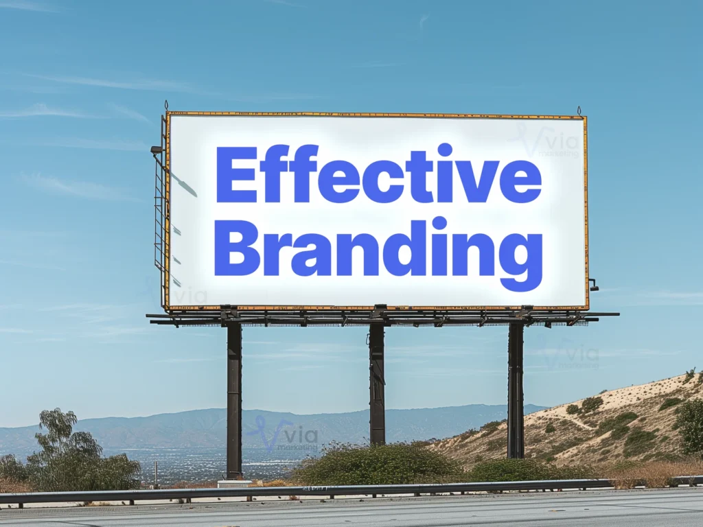 A billboard with the the text "Effective Branding for a Company"