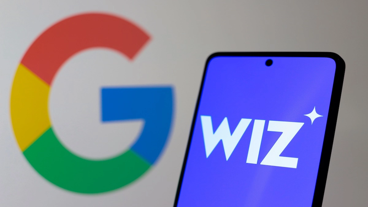 Smartphone showing Wiz logo beside blurred Google logo. They were able to succesfully utilize several product differentiation strategies resulting in a high-profile acquisition.