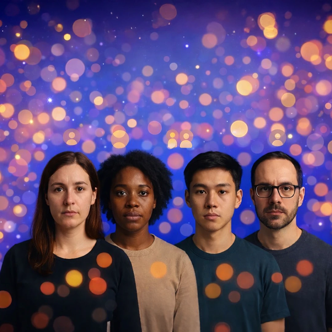 Diverse professionals in dark setting symbolize the Ideal Customer Profile vital to effective B2B marketing.