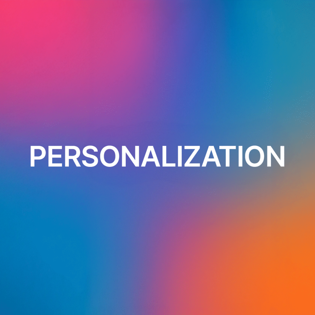Gradient color background illustrating the concept of personalized marketing experiences.