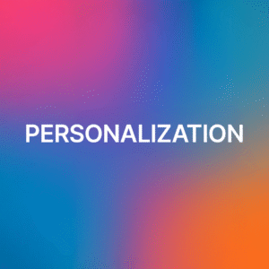 Gradient color background illustrating the concept of personalized marketing experiences.