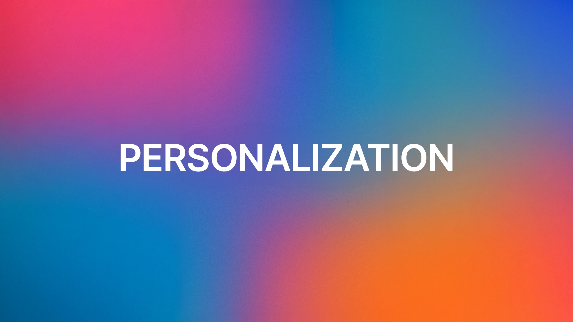 Abstract gradient background symbolizing dynamic, adaptive experiences in marketing personalization